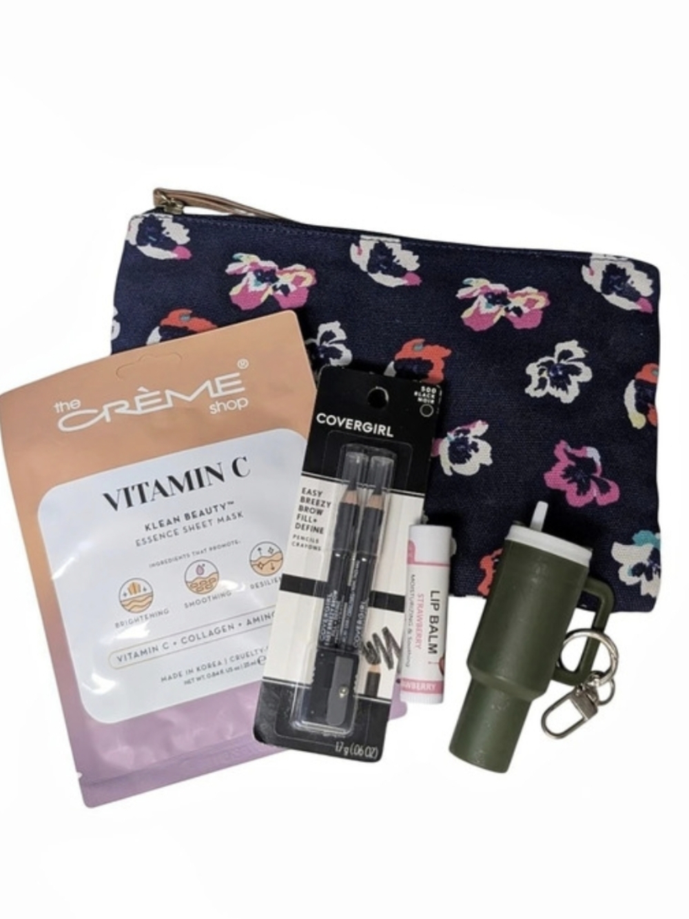 The Crème Shop Floral Beauty Bundle Pink & Black